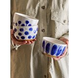 Bloomingville Bijele/plave zdjelice u setu 3 kom od kamenine 580 ml Linora – | shoptok.hr