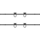 Pribor za klizna vrata 400 cm čelični crni | shoptok.hr
