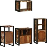 vidaXL Set namještaja za kupaonicu 4 pcs Čvrsto reciklirano drvo | shoptok.hr
