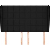  Uzglavlje s ušima crno 147x23x118/128 cm od tkanine | shoptok.hr