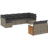  9-dijelni set vrtnih sofa od poliratana s jastucima sivi | shoptok.hr