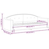  Dnevni krevet crni 80 x 200 cm od tkanine | shoptok.hr