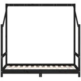  Okvir za dječji krevet crni 2 x (80 x 160) cm masivna borovina | Eponuda.com