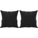 vidaXL Kavč dvosed z okrasnimi blazinami črn 140 cm žamet | Shoptok.si