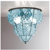  siru-stropna lampa classic 3xE14/40W/230V prečnik 25 cm plava/crna venecijansko staklo | Eponuda.com