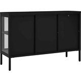  Stranska omarica črna 105x35x70 cm jeklo in steklo, (20620550) | Shoptok.si