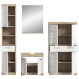 MID.YOU Kopalnica Lambada, Barva Hrasta, Bela, 4-Delna | Shoptok.si