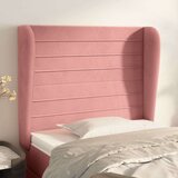  Vzglavje z ušesi roza 83x23x118/128 cm žamet, (20953345) | Shoptok.si