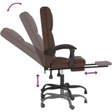  Masažni uredski naslonjač od umjetne kože smeđi | shoptok.hr