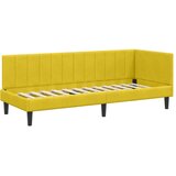  Kutni okvir kreveta s uzglavljem Žuta 80 cm x 200 cm Baršun | shoptok.hr