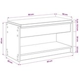  Klupa za cipele s jastučićem Hrast artisan 83 x 38 x 45 cm - 83 x 38 x 45 cm | shoptok.hr