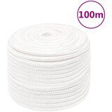 vidaXL Vrv za čoln popolnoma bela 14 mm 100 m polipropilen | Shoptok.si