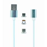 Gembird Magnetni polnilni USB kabel combo 3-v-1, srebrn, 1 m, (20442543) Cene