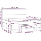  Box spring postelja z vzmetnico svetlo siva 200x200 cm žamet, (21089230) | Shoptok.si