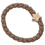 By Eloise London Woven Gold Star Suede gumice za kosu | shoptok.hr