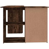  Kotna pisalna miza dimljeni hrast 145x100x76 cm konstruiran les, (20640783) | Shoptok.si
