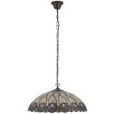 Endon 111985 - Luster na lancu Tiffany HUTCHINSON 3xE27/10W/230V prečnik 50 cm | Eponuda.com