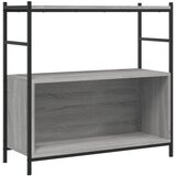  Regal za knjige siva boja hrasta 80x30x78,5 cm drvo i željezo | shoptok.hr