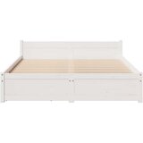 vidaXL Okvir kreveta bez madraca bijeli 135 x 190 cm masivna borovina | shoptok.hr