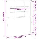  Metalno zamjensko uzglavlje crno 75 cm | shoptok.hr