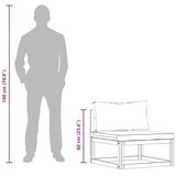  Modularna srednja sofa i tamnosivi jastuci masivno drvo bagrema | shoptok.hr