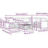  Set vanjskih sofa 6 kom. Prirodna i antracit | shoptok.hr
