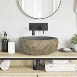  Umivaonik od riječnog kamena Svijetlo siva 45 x 35 x 15 cm | shoptok.hr