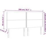  Uzglavlje sivo 200x5x118/128 cm umjetna koža | shoptok.hr