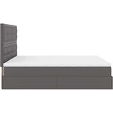  Otomanski okvir kreveta s madracem sivi 180x200cm umjetna koža | shoptok.hr