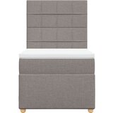  Krevet s oprugama i madracem smeđesivi 90x190 cm od tkanine | shoptok.hr