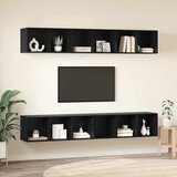  Set TV komoda Zidne 4 pcs Crni hrast 37 x 37 x 107 cm | Eponuda.com
