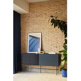 Teulat Crna/antracitno siva niska komoda s kliznim vratima 180x91 cm Nube – | shoptok.hr