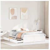 vidaXL Okvir kreveta bez madraca bijeli 140 x 190 cm masivna borovina | shoptok.hr