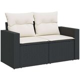  6-dijelni set vrtnih sofa s jastucima crni od poliratana | shoptok.hr