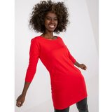 Fashion Hunters Basic red cotton tunic with pockets Canaria MAYFLIES Cene