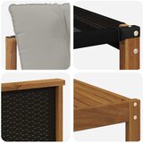  Set vanjskih sofa s jastukom 8 pcs Prirodna i svjetlosiva | shoptok.hr