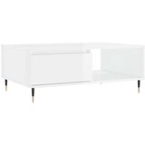 vidaXL Klubska mizica visok sijaj bela 90x60x35 cm inženirski les | Shoptok.si