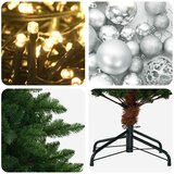  Artificial Christmas Tree with Bauble 120 cm 150 LED lampica | shoptok.hr
