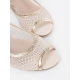 GOODIN Gold sandals with mesh detail | Shoptok.si