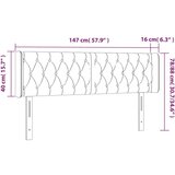  Uzglavlje plavo 147x16x78/88 cm od tkanine | shoptok.hr
