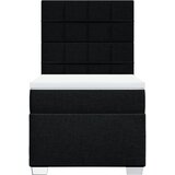  Krevet s oprugama i madracem crni 100 x 200 cm od tkanine | shoptok.hr