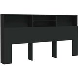 Uzglavlje s ormarićem crno 200 x 19 x 103 5 cm | shoptok.hr