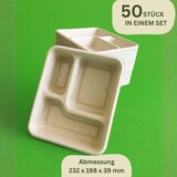 GREENKAUFEN 50x kompostabilni krožniki iz bagase s 3 razdelki | Shoptok.si