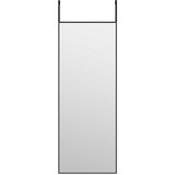 Maison Chic Ogledalo - Zrcalo - Kozmetično ogledalo za vrata črno 30x80 cm steklo in aluminij, (21698143) | Shoptok.si