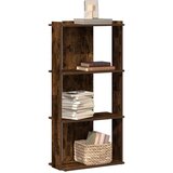 vidaXL Knjižna omara 3-nadstropna dimljen hrast 60x30x120 cm inž. les Cene