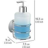 Wenko 18777100-Dozator tečnog sapuna TURBO-LOC RUND STAHL 7,5x16,5 cm sjajni hrom/bela | Eponuda.com