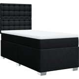  Krevet s oprugama i madracem crni 90x200 cm od tkanine | shoptok.hr
