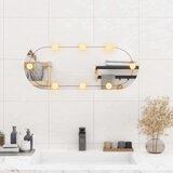 vidaXL Stensko ogledalo z LED lučkami 30x70 cm stekleno ovalno | Shoptok.si