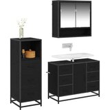 vidaXL set namještaja za kupaonicu 3 pcs crni hrast 80 x 33 x 60 cm | shoptok.hr