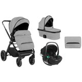 Kikka Boo kolica tiffany 3in1 premium set sa auto sedištem i-trail i-size i tvrdom korpom light grey | ePonuda.com